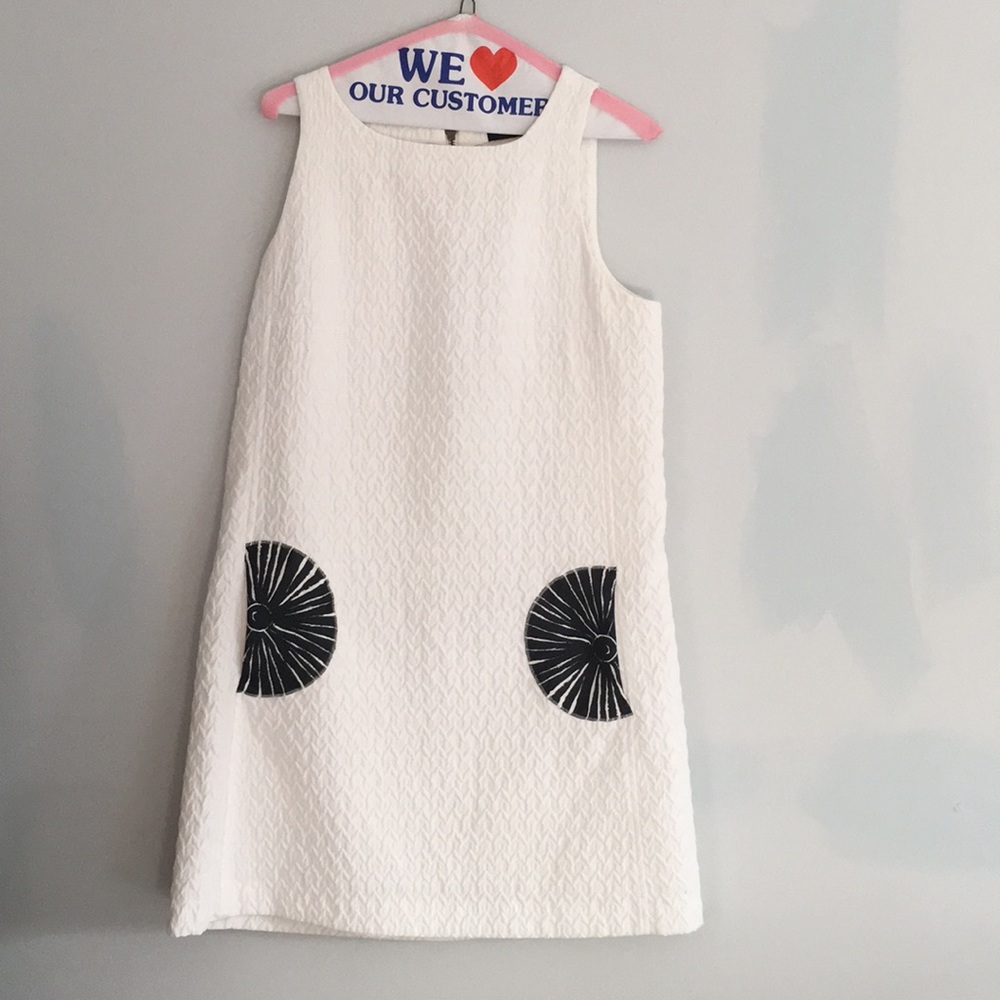 Knee length white sundress